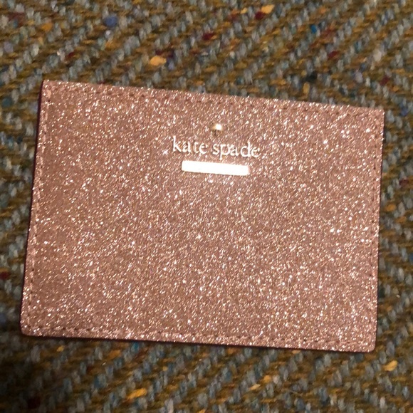 kate spade Handbags - Kate spade glitter rose gold card holder